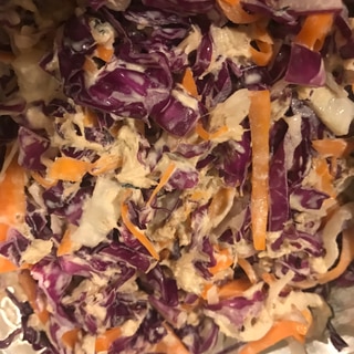 紫キャベツでマヨつサラダ